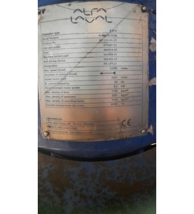 Alfa Laval Marine S816 Oil Separator 