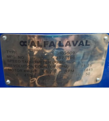 ALFA LAVAL SRG 509 OIL SEPARATOR